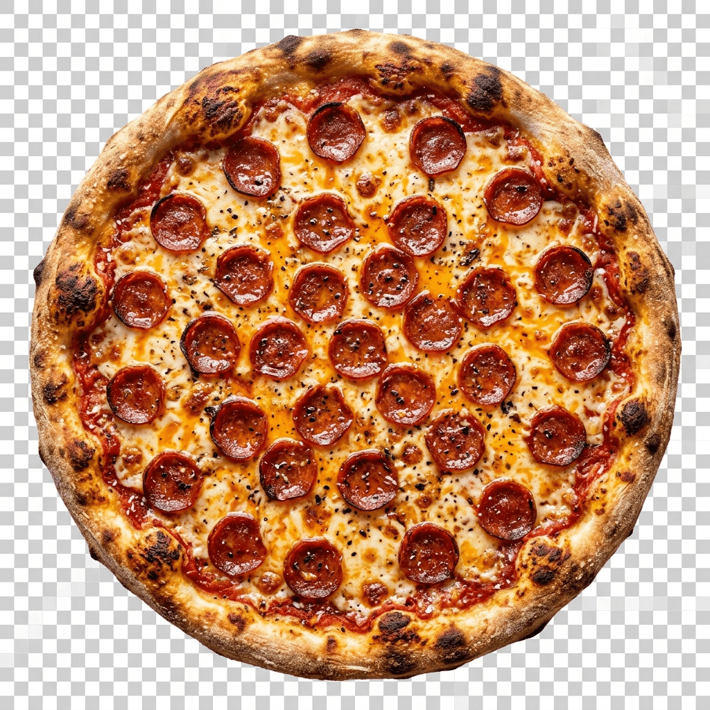 Steaming hot artisanal pizza with mozzarella and basil